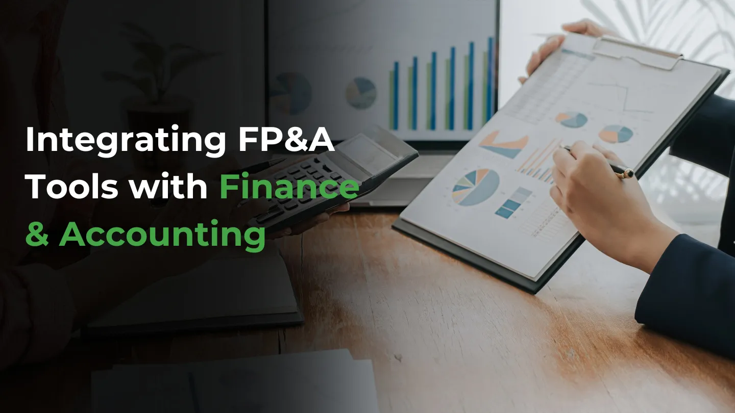 Close-up of hands holding a pen over financial charts and spreadsheets, with coins and calculator in view — representing finance and accounting strategy.